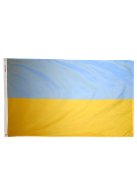 2x3 ft. Nylon Ukraine Flag with Heading and Grommets