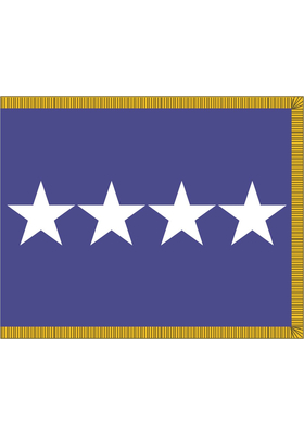 4 ft. x 6 ft. Air Force 4 Star General Flag Pole Sleeve & Fringe