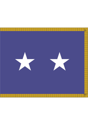 4 ft. x 6 ft. Air Force 2 Star General Flag Pole Sleeve & Fringe
