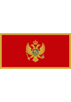 4x6 ft. Nylon Montenegro Flag with Pole Hem Plain