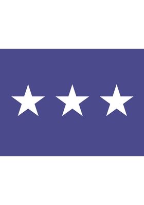 2 ft. x 3 ft. Air Force 3 Star General Flag w/Grommets