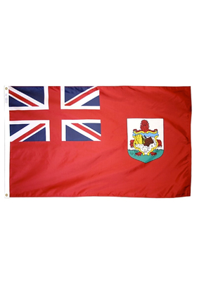 2x3 ft. Nylon Bermuda Flag with Pole Hem Plain