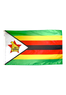 2x3 ft. Nylon Zimbabwe Flag Pole Hem Plain