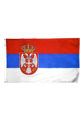 5x8 ft. Nylon Republic of Serbia Flag with Heading and Grommets