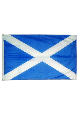 4x6 ft. Nylon Scotland of St Andrews Cross Flag Pole Hem Plain