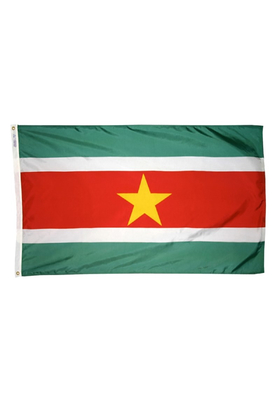 2x3 ft. Nylon Suriname Flag with Heading and Grommets