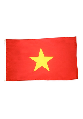 4x6 ft. Nylon Vietnam Flag Pole Hem Plain