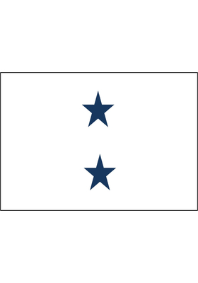 3 ft. x 5 ft. Navy 2 Star Non Seagoing Admiral Flag w/Grommets