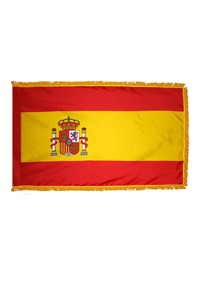 3x5 ft. Nylon Spain Flag Pole Hem and Fringe