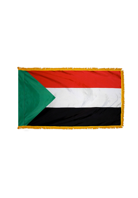 4x6 ft. Nylon Sudan Flag Pole Hem and Fringe