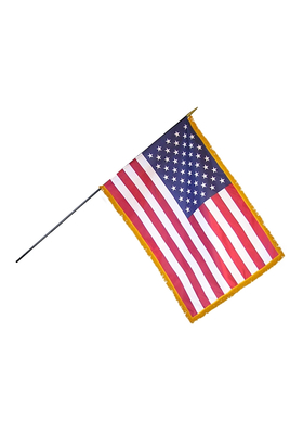 16x24 in. Heritage U.S. Flag Spearheads Fringe