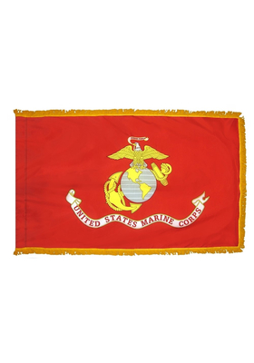 3x5 ft. Nylon Marine Corps Flag Pole Hem and Fringe