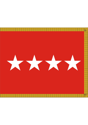 4 ft. x 6 ft. Army 4 Star General Flag, Parades and Display Fringed