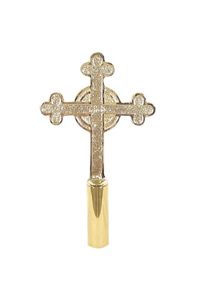 8 in. Gold Aluminum Catholic Cross