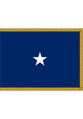 3 ft. x 4 ft. Navy 1 Star Admiral Flag Pole Sleeve & Fringe