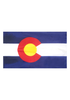 4x6 ft. Nylon Colorado Flag Pole Hem Plain
