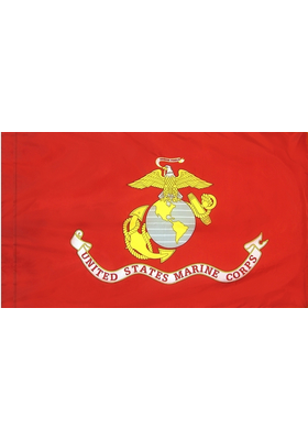 3x5 ft. Nylon Marine Corps Flag Pole Hem Plain