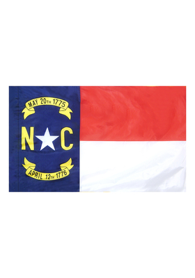 3x5 ft. Nylon North Carolina Flag Pole Hem Plain