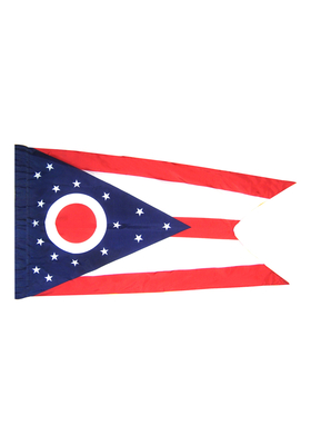 4x6 ft. Nylon Ohio Flag Pole Hem Plain