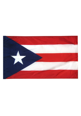 4x6 ft. Nylon Puerto Rico Flag Pole Hem Plain
