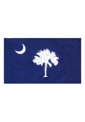 4x6 ft. Nylon South Carolina Flag Pole Hem Plain