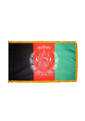 4x6 ft. Nylon Afghanistan Flag Pole Hem and Fringe