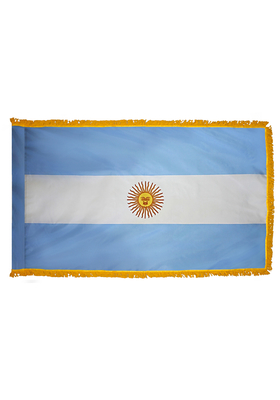 2x3 ft. Nylon Argentina Flag Pole Hem and Fringe