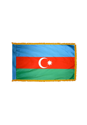 2x3 ft. Nylon Azerbaijan Flag Pole Hem and Fringe