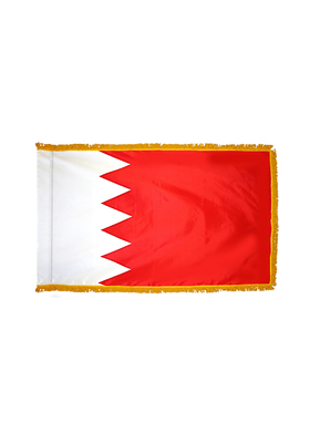 2x3 ft. Nylon Bahrain Flag Pole Hem and Fringe