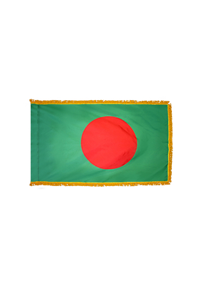 3x5 ft. Nylon Bangladesh Flag Pole Hem and Fringe