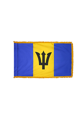 2x3 ft. Nylon Barbados Flag Pole Hem and Fringe