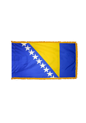 2x3 ft. Nylon Bosnia-Herzegovina Flag Pole Hem and Fringe