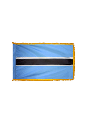 2x3 ft. Nylon Botswana Flag Pole Hem and Fringe