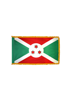 3x5 ft. Nylon Burundi Flag Pole Hem and Fringe