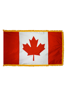 5x8 ft. Nylon Canada Flag Pole Hem and Fringe