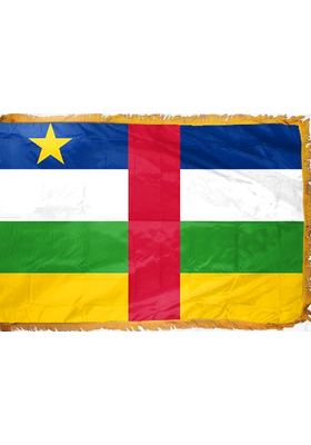 3x5 ft. Nylon Central African Republic Flag Pole Hem and Fringe