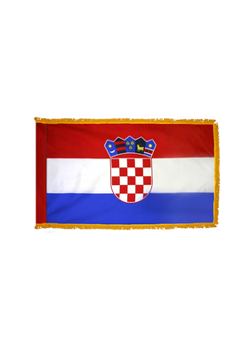 4x6 ft. Nylon Croatia Flag Pole Hem and Fringe