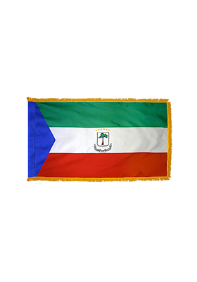 2x3 ft. Nylon Equatorial Guinea Flag Pole Hem and Fringe