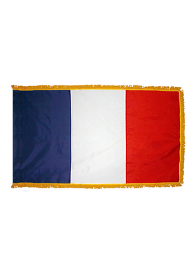 3x5 ft. Nylon France Flag Pole Hem and Fringe