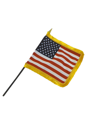 4x6 in. Heritage U.S. Flag Spearheads Fringe
