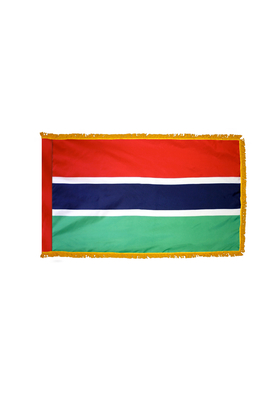 2x3 ft. Nylon Gambia Flag Pole Hem and Fringe