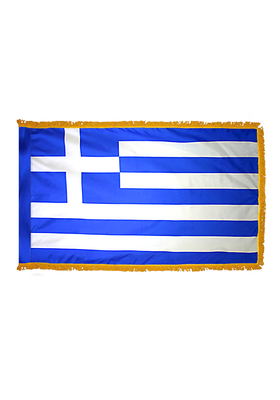 2x3 ft. Nylon Greece Flag Pole Hem and Fringe