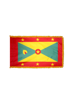 4x6 ft. Nylon Grenada Flag Pole Hem and Fringe