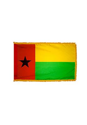 3x5 ft. Nylon Guinea Bissau Flag Pole Hem and Fringe