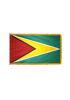 2x3 ft. Nylon Guyana Flag Pole Hem and Fringe