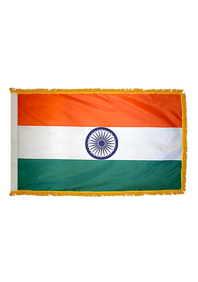 3x5 ft. Nylon India Flag Pole Hem and Fringe