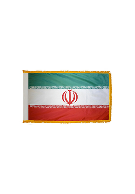 2x3 ft. Nylon Iran Flag Pole Hem and Fringe