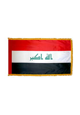 3x5 ft. Nylon Iraq (Single) Flag Pole Hem and Fringe