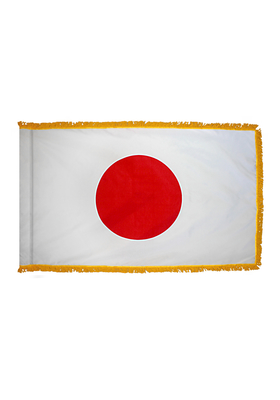 2x3 ft. Nylon Japan Flag Pole Hem and Fringe