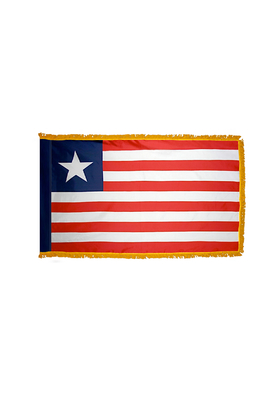 2x3 ft. Nylon Liberia Flag Pole Hem and Fringe
